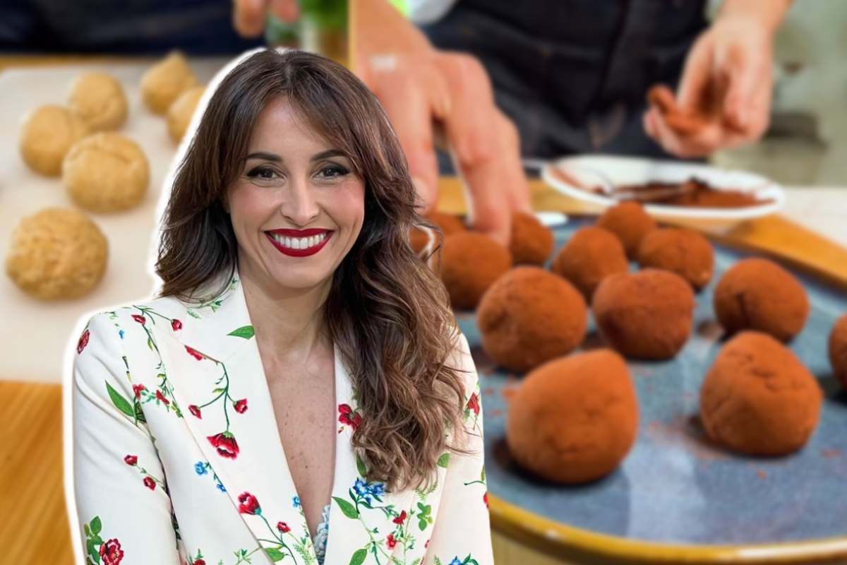 Benedetta Parodi e nello sfondo dolcini al caffè