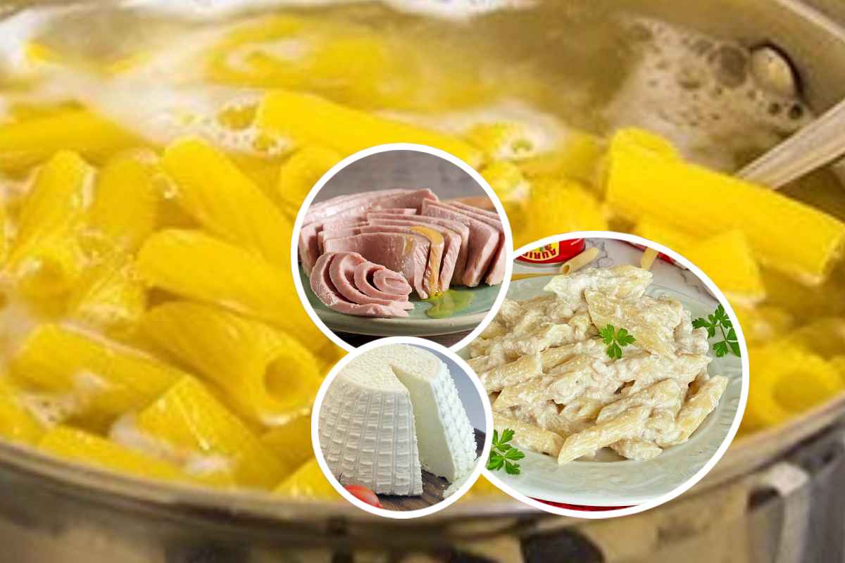 Pasta in pentola, tonno, ricotta e risultato finale