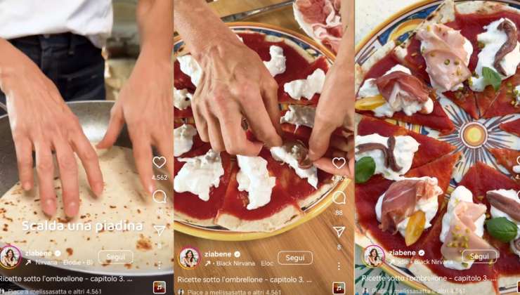 Preparazione della pizza di Benedetta Parodi